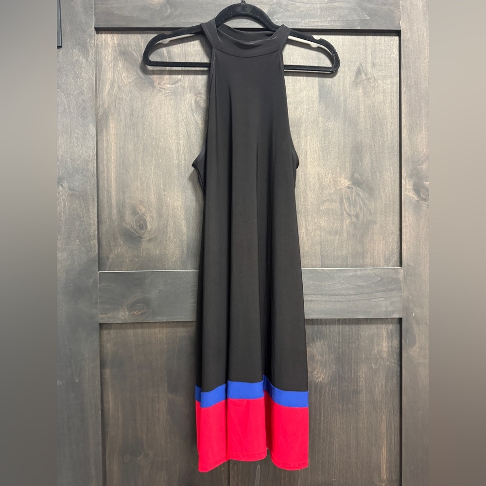 Nicole Miller Black Dress with Vibrant Hem